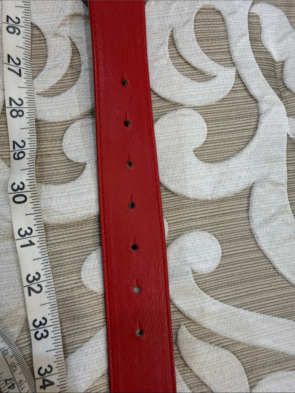 Juicy Couture Red Belt with Gold Crystal Heart Buckle - Picture 5 of 5